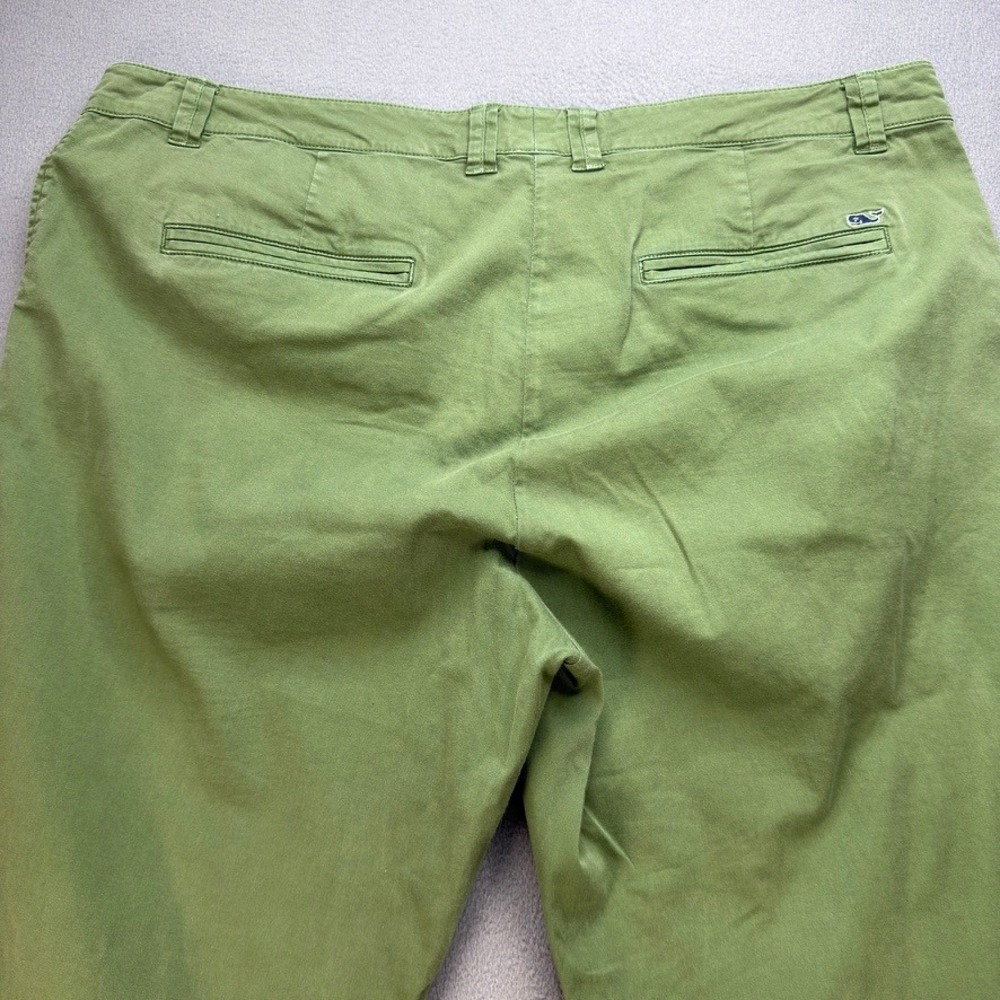 Vineyard Vines Chino Pants Straight Leg 14 Green Cotton Stretch Casual Preppy - Picture 11 of 13